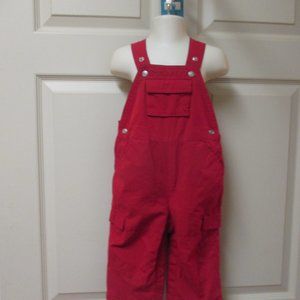 Vintage Baby Gap red longall overalls 12-18M cargo pockets Classic vintage